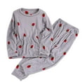 thumbnail image 1 of Women's Pajama Sets Long Sleeve Sleepwear Loungewear Warm Suit For Winter Coral Velvet 2025 New Thickened Plus Velvet Large Size Casual Wearable Home Clothes Plus Size Womens Clothing, 1 of 6