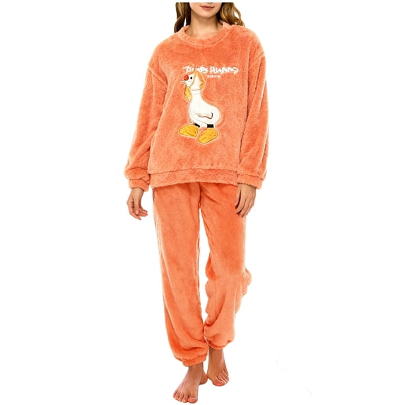 Women's Pajama Sets Long Sleeve Sleepwear Loungewear Warm Suit For Winter Coral Velvet 2025 New Thickened Plus Velvet Large Size Casual Wearable Home Clothes Plus Size Womens Clothing