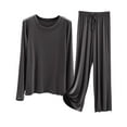 thumbnail image 1 of Women's Pajama Sets Modal Pajamas for Women Long Sleeve Sleepwear Crew Neck Pjs Two Piece Pajama Set Cute Pajama Sets for Women M, 1 of 5