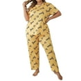 thumbnail image 1 of Women's Pajama Sets Short Sleeve Sleepwear Loungewear 2 Piece Set Printed T Shirt And Pants Pj Sets Plus Size Womens Clothing, 1 of 7