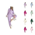 thumbnail image 1 of Women's Pajama Sets – Soft Bamboo Pajama Sets, Comfortable Lounge Wear for Summer Women Long Tops Long Set 2 Sleeve Piece Sleepwear Pants Women Suits Sets, 1 of 4