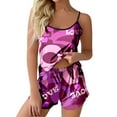 thumbnail image 1 of Women's Pajama Sets Valentine's Day V Neck Tank Top and Shorts Soft Love Heart Print 2 Piece Pjs Set Nightwear Loungewear Purple S, 1 of 4