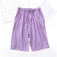 thumbnail image 1 of Women’s Pajama Shorts Soft Comfortable Lightweight Elastic Drawstring Women Lounge Sleep Shorts with Pockets, 1 of 7