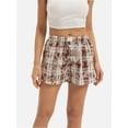 thumbnail image 1 of Women's Pajama Shorts - Stylish Plaid Boxers for Women, 1 of 6
