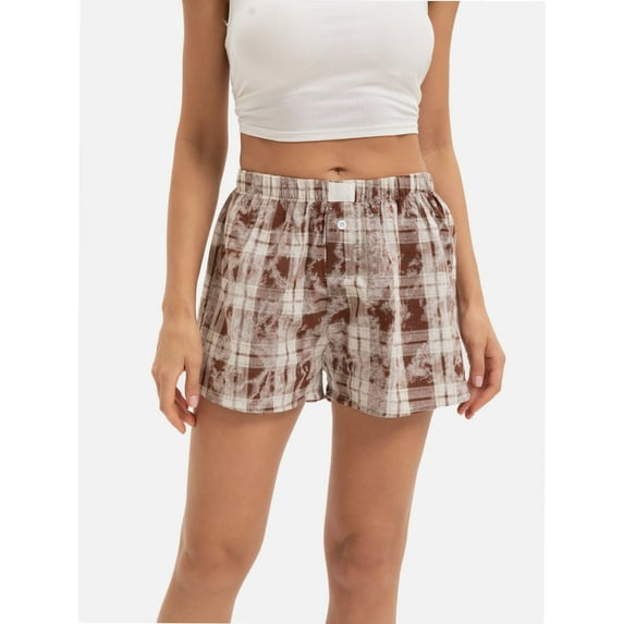 Women's Pajama Shorts - Stylish Plaid Boxers for Women