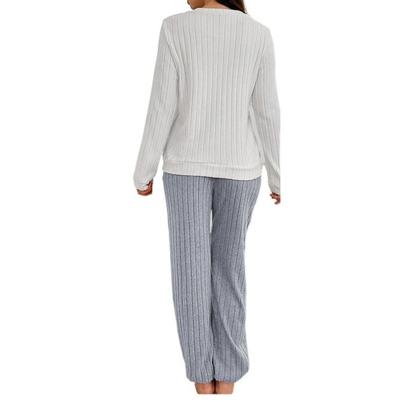 Women's Pajamas 2 Piece Long Sleeve Soft Valentines Outfits Heart Pattern Comfortable Sleepwear