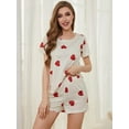 thumbnail image 1 of ebukurty Women's Pajamas Set Short Sleeve Top with Shorts Soft Female Summer Sleepwear Sets Pj Set 2 Piece,Sizes S-XL, 1 of 8