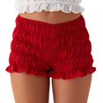 thumbnail image 1 of Women's Pajamas Smocked Shorts Low Rise Ruffled Sweet Girl Bloomers Pettipants, 1 of 18