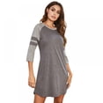 thumbnail image 1 of Women's Pajamas Soft Nightdress V Neck Nightshirt Comfy Sleep Shirt Short Sleeve S-2XL, 1 of 7