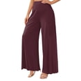 thumbnail image 1 of Women's Palazzo Lounge Wide Leg Casual High Waist Flowy Pants with Pockets 3XL, 1 of 5