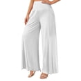 thumbnail image 1 of Women's Palazzo Lounge Wide Leg Casual High Waist Flowy Pants with Pockets S, 1 of 5