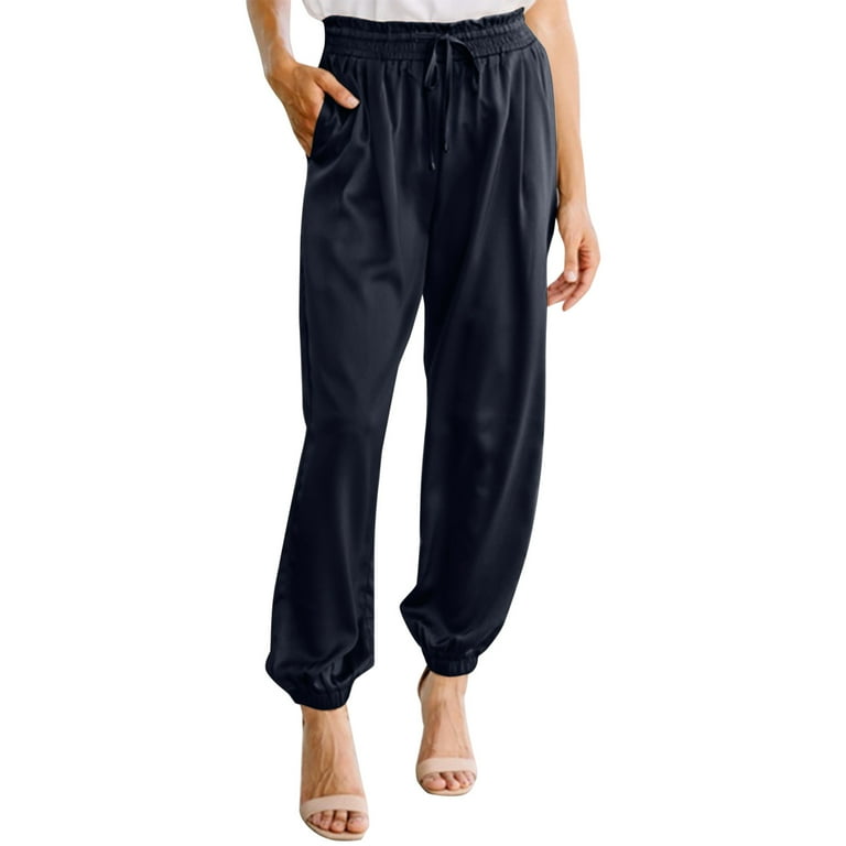 High waisted lace up pants top