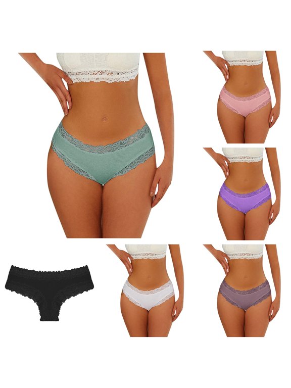 Women's Panties Brazilian Briefs Lace Underpants Soft Multipack Underwear for Ladies Daily Comfort