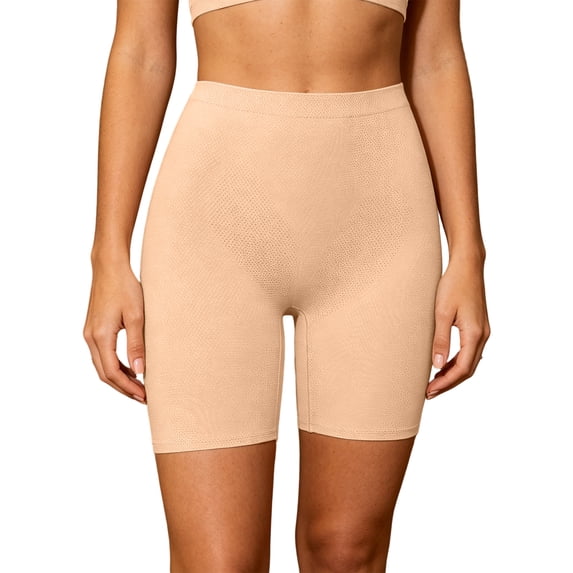 Women's Panties Breathable Seamless Biker Shape Shorts High Waist Stretch Anti Rub Workout Safety Underwear Shorts Complexion One Size