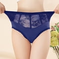 thumbnail image 1 of Women's Panties Clearance, Women's Solid Color High Waisted Lace Ice Silk Underwear, 1 of 6