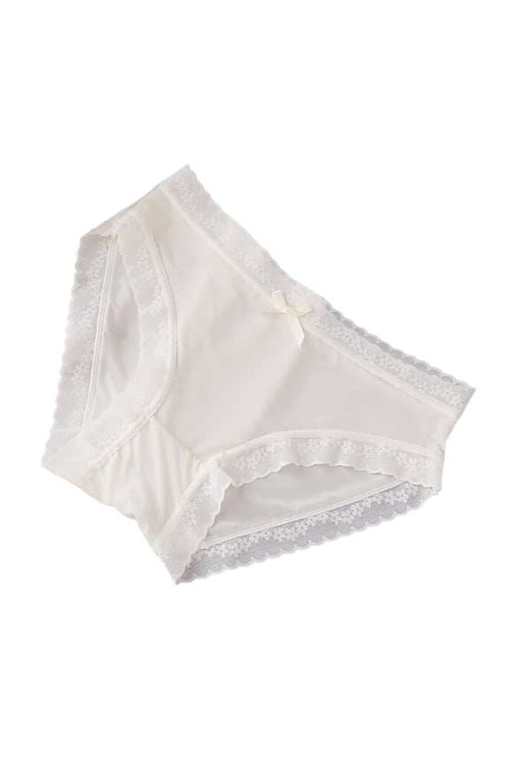 Women's Panties Custom Letter Logo Low Waist Striped Thongs for Women Underwear No Show Briefs Modern Beige L