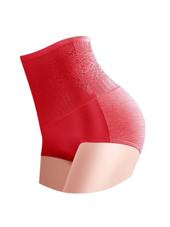 Women's Panties Enhanced Shapewear for Abdomen and Waist Control High Rise Lift Underwear for Support and Body Shaping Red XXL