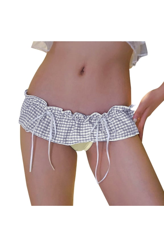 Women's Panties Lace Thongs For Women Low Waisted Underwear Breathable Stretch Tangas Panties Comfortable Stylish Lightweight Green M