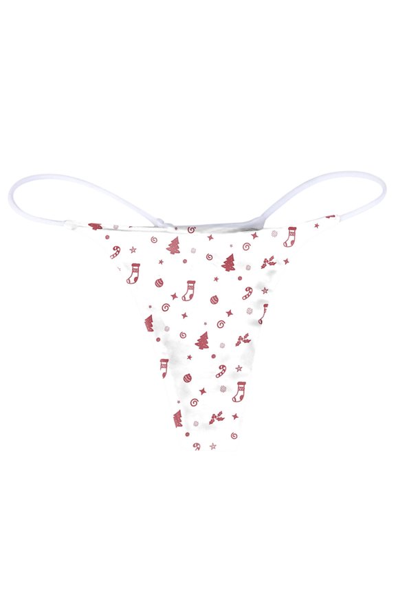 Women's Panties Seamless Breathable Thongs For Women With Straps For Ladies Comfortable Microfiber Underwear White L