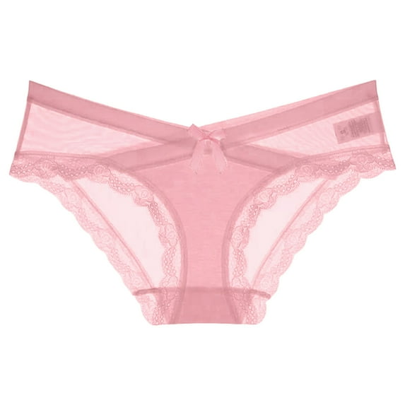 Women's Panties Seamless Hipster Underwear No Show Briefs Stretch Bikini Underwears High Waisted Underwear Women Pink L