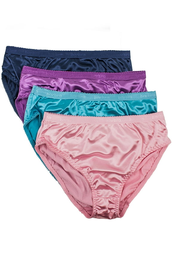 Women's Panties Silky Sexy Satin Bikini Small to Plus Sizes Multi-Pack