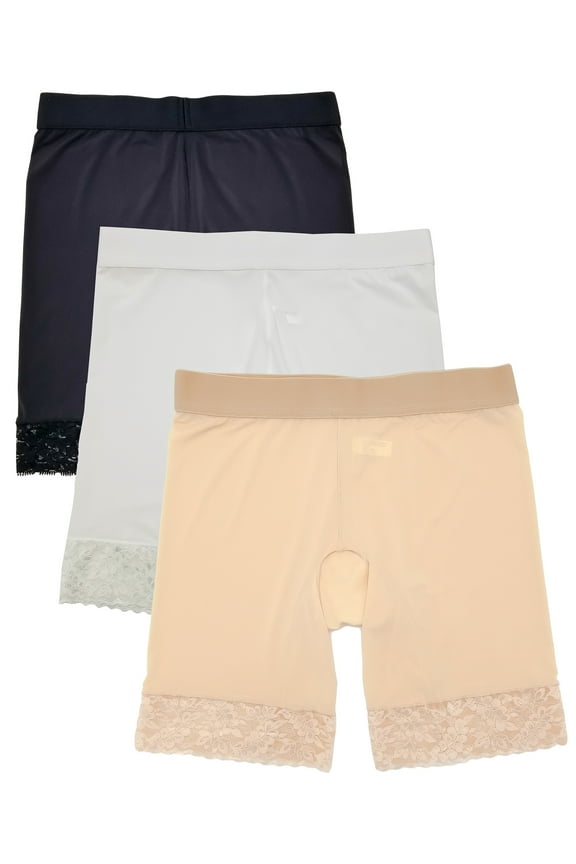 Women's Panties Smooth Lace Slip Shorts Undershorts Small to Plus Size Multi-Pack