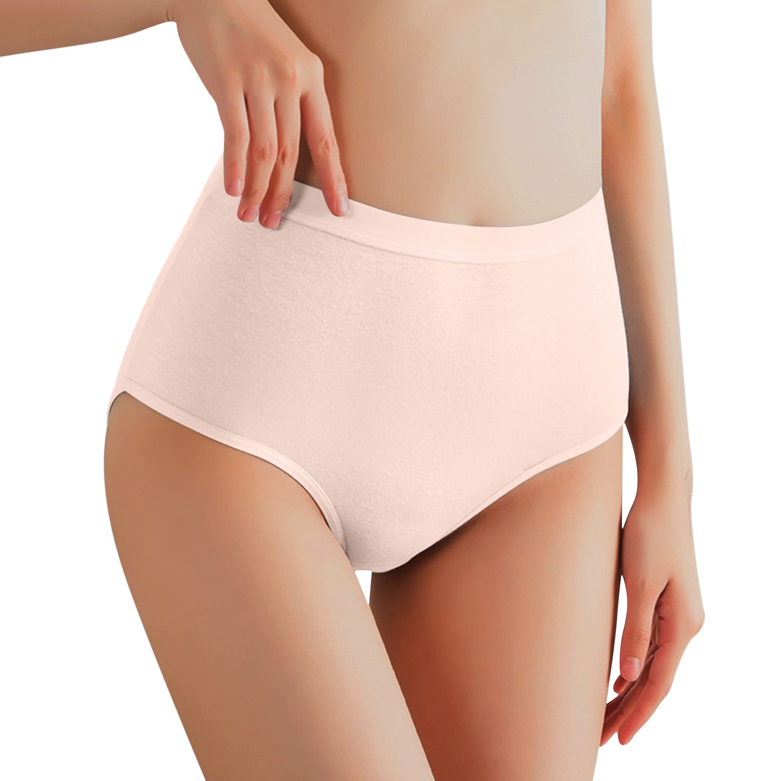 10PCS/Set Women's Panties Solid Seamless Underwear Comfortable Briefs Silk  Satin Panty Plus Size S-4XL