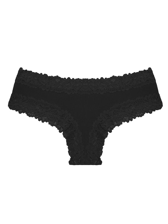 Women's Panties Underwear Women Brazilian Briefs Lace Panties Soft Multipack Comfortable Soft Underwear for daily wear Black S
