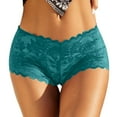 thumbnail image 1 of Women's Panties Women Lace Boyshort Floral Panties Low Rise Underwear Ladies Comfortable Underpants Female Green L, 1 of 6