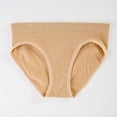 thumbnail image 1 of Women's PantiesWomen Mid Waist Solid Color Ribbed Cotton FileBreathable Seamless Briefs Panties, 1 of 3