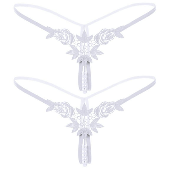 Women's PantiesWomen Panties Low Waist Thongs Underwear Panties Lingerie for Women for Sex WomensPendant Pearl G String