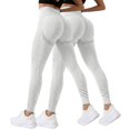 thumbnail image 1 of Women's Pants 2 Pack Thick High Waist Workout Yoga Leggings Summer Pants for Women White Xl, 1 of 3