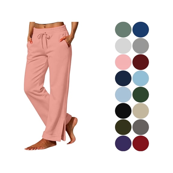 Women's Pants Casual Drawstring Elastic High Waist Solid Color Multi-Pocket Fitness Sports Work Pants