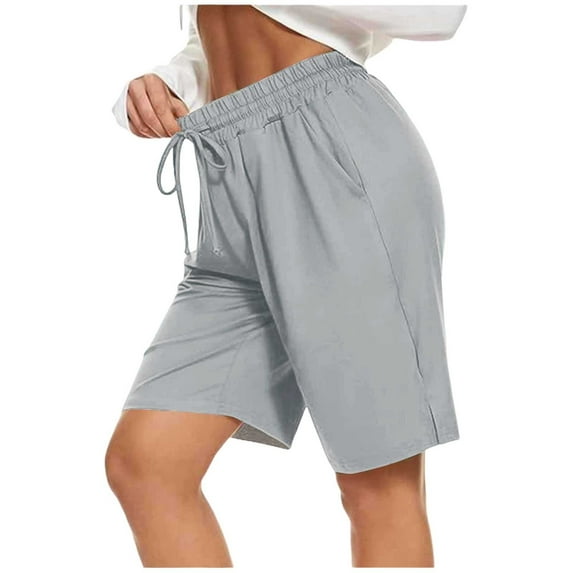 Women's Pants Casual Running Shorts Workout Elastic Athletic Yoga Sports Pockets Womens Work Pants
