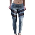 thumbnail image 1 of Women's Pants Casual Stretch Mesh Patchwork Leggings Sports Long Leg Elastic Fitness Yoga Trousers, 1 of 8