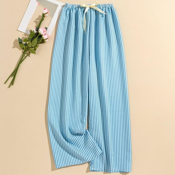 Women's Pants Under $10 Free Shipping Elastic Waist Leisure Home Furnishings Printed Pants