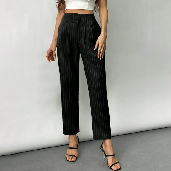 Women's Pants Under $10 With Pockets Spring Solid Color Lace-Up With Cotton And Linen All Straight Leg Casual Pants