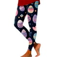 thumbnail image 1 of Women's Pants Easter Print High Waist Leggings Lift Exercise Yoga Pants Dark Blue Loose Pants for Women L, 1 of 4