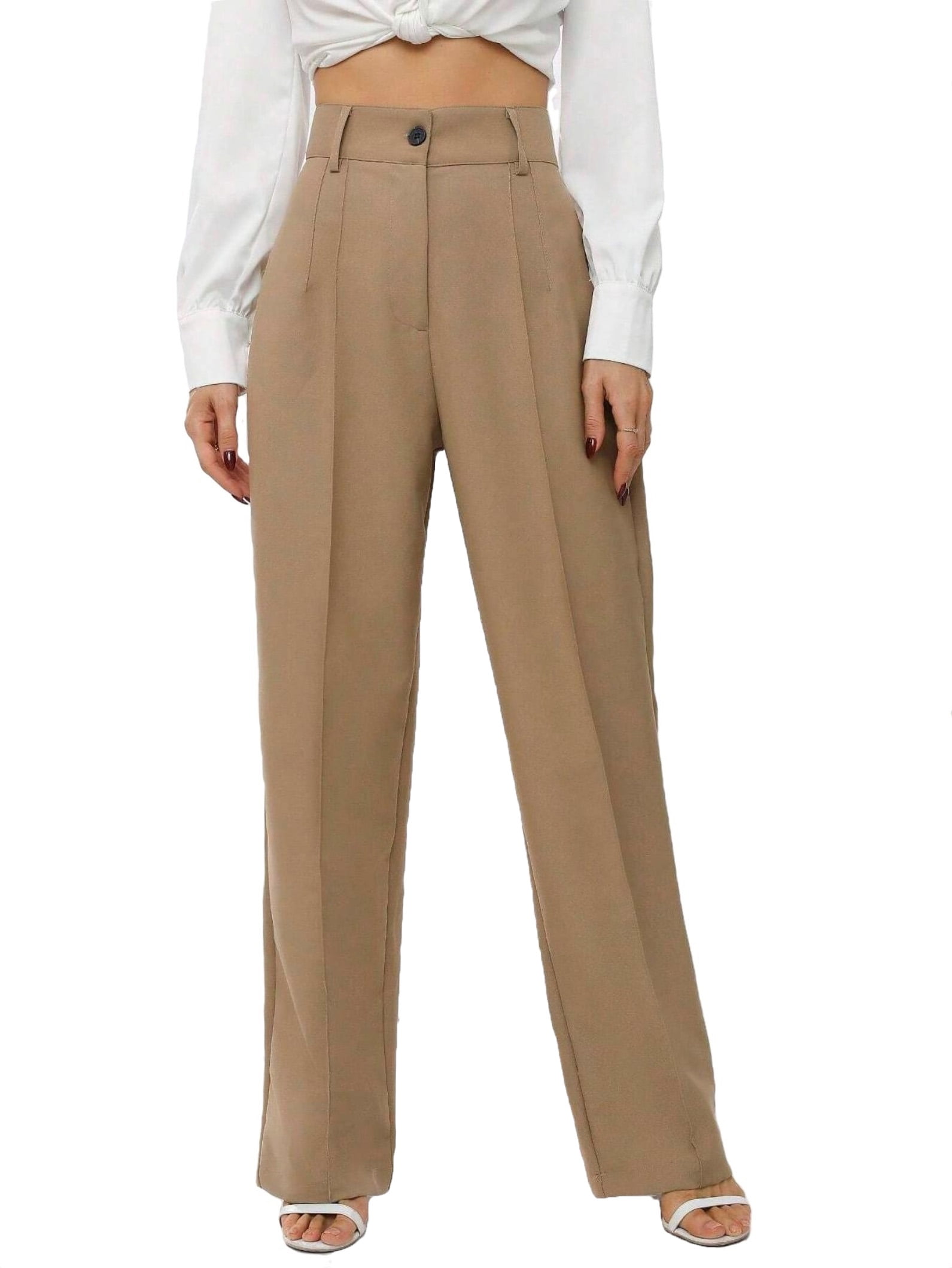 Casual Simplicity Solid Make Old Loose High Waist Wide Leg Solid Color Bottoms(8 Colors) Casual Simplicity Solid Make Old Loose High Waist Wide Leg Solid Color Bottoms(8 Colors)