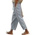 thumbnail image 1 of Women's Pants Fashion Casual Pants For Women And Comfort Loose Temperament Splicing Solid Color Sweet, 1 of 4