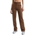thumbnail image 1 of Women's Pants Fashion Casual Pants For Women Casual Solid Slim Fit High Waisted Wide Leg Straight Leg Trousers Suit Pant, 1 of 5