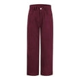 thumbnail image 1 of Women's Pants Fashion Casual Pants For Women Daily Elastic Waist Pockets Straight Solid Color Casual Loose Long Trousers, 1 of 5