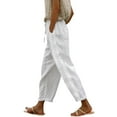 thumbnail image 1 of Women's Pants Fashion Casual Pants For Women High Waist Drawstring Capri With Pockets Wide Leg Cropped For, 1 of 7