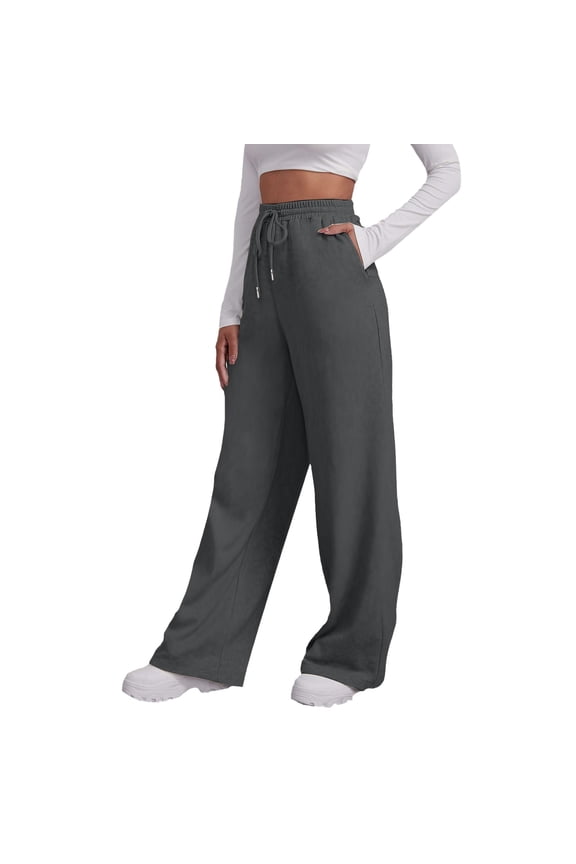 Women's Pants Fashion Casual Pants For Women Ladies' Tunic Sweat Sweat High Waist Yoga Sports Belt Pocket