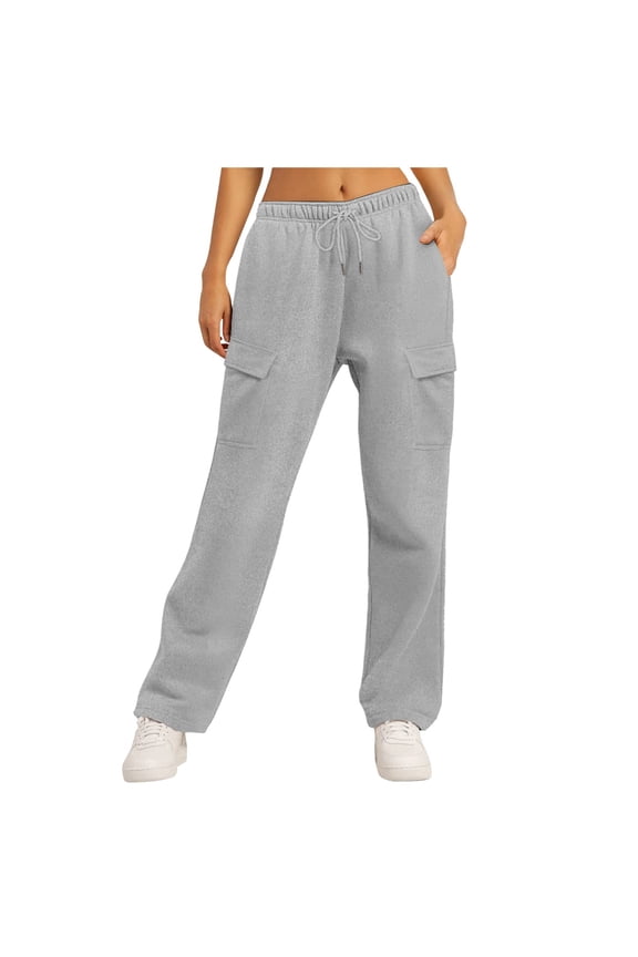 Women's Pants Fashion Casual Pants For Women Ladies' Tunic Sweat Sweat High Waist Yoga Sports Belt Pocket