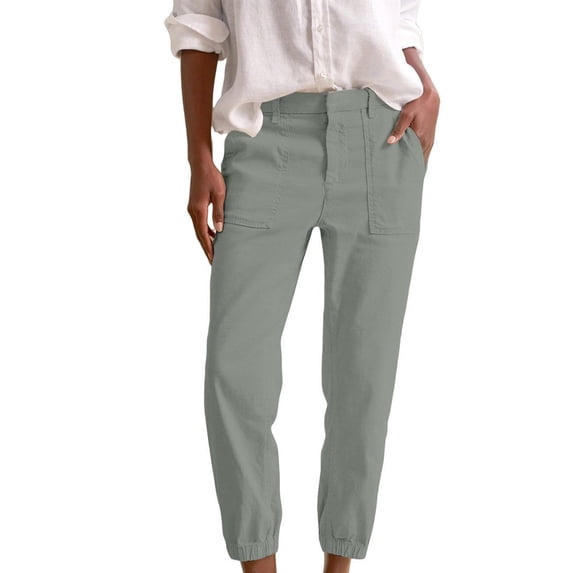 Women's Pants Fashion Casual Pants For Women Solid Color Elastic Long Leisure Trousers