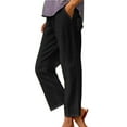 thumbnail image 1 of Women's Pants Fashion Casual Pants For Women Spring And Summer Casual Cotton And Linen Long, 1 of 6