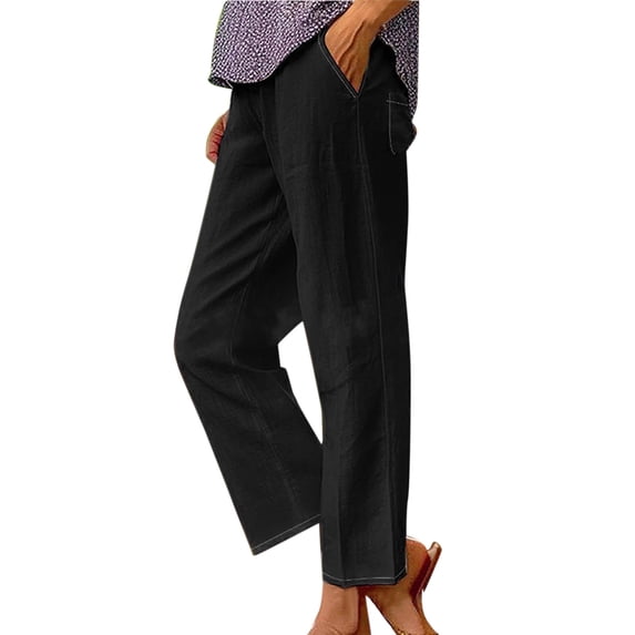Women's Pants Fashion Casual Pants For Women Spring And Summer Casual Cotton And Linen Long