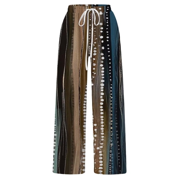 Women's Pants Fashion Casual Pants For Women Summer Casual High Waist Drawstring Wide Leg