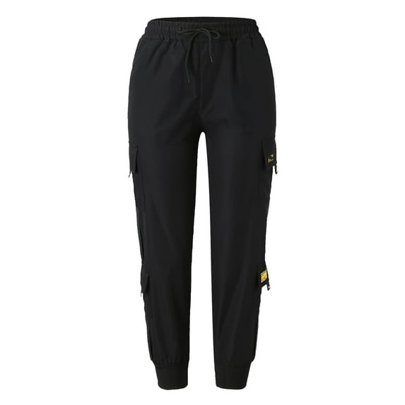 Women's Pants Fashion Hight Waist Loose Sport Work Harem Streetwear Relaxed Fit Durable Daily Breathable Trendy Full Black Long Shorts Sizes M